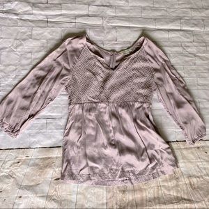 Boden lilac embroidered top size 4